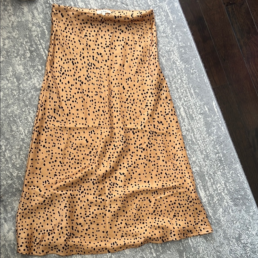 Leopard Print Tan Skirt
